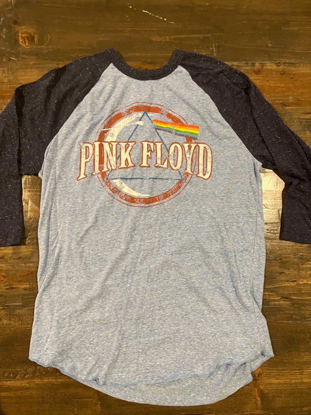 Pink Floyd Raglan Tee - Light Blue and Navy